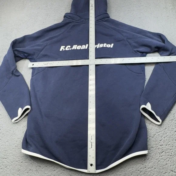 Nike F.C.Real Bristol Jacket Mens XL Navy Full Zip Star Hoodie
